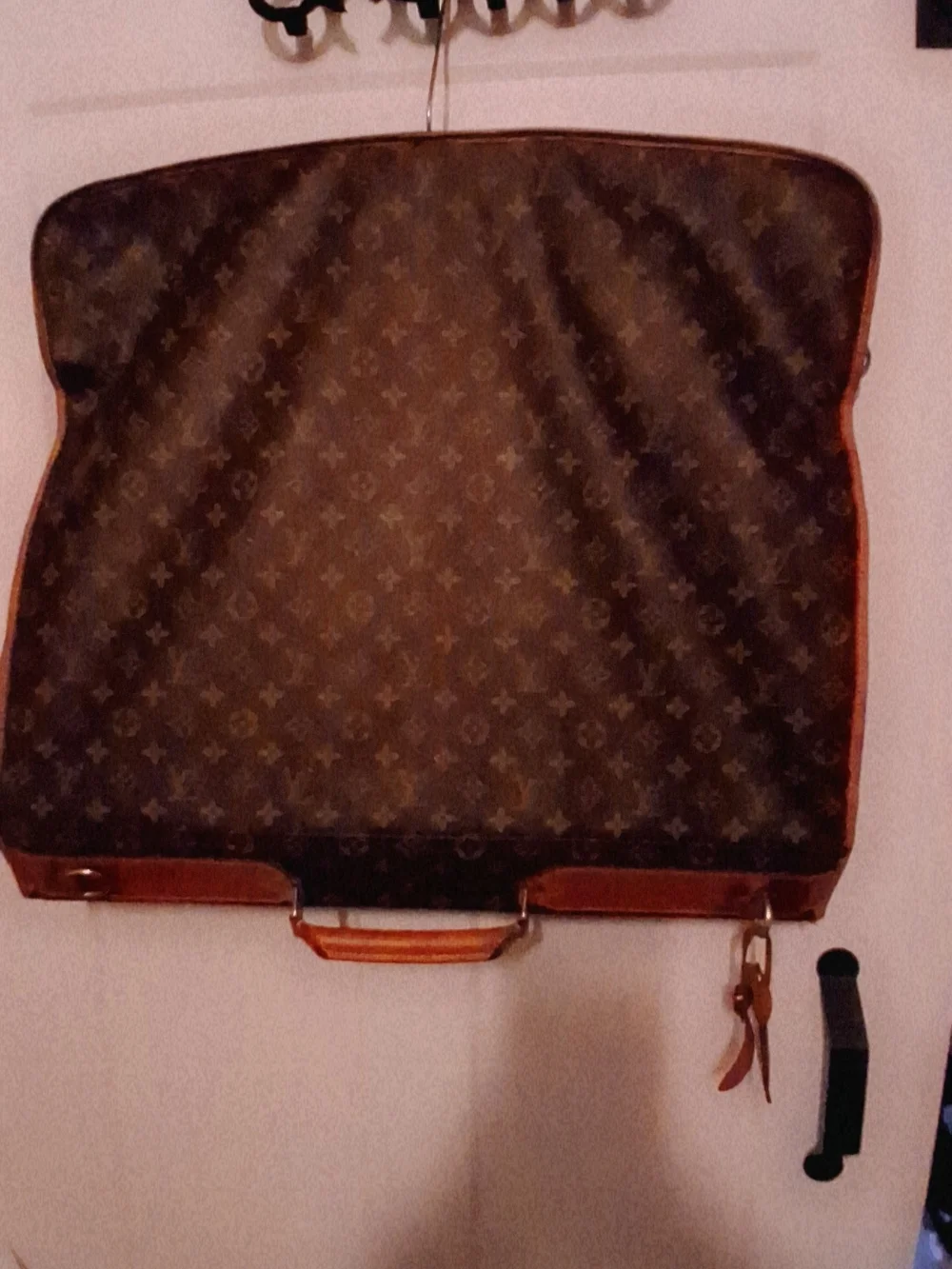 Authentic Louis Vuitton Monogram Canvas Suit/Garment Bag with Leather Trim (USA)